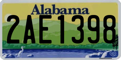 AL license plate 2AE1398