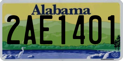 AL license plate 2AE1401