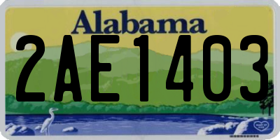 AL license plate 2AE1403