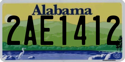 AL license plate 2AE1412