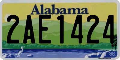 AL license plate 2AE1424