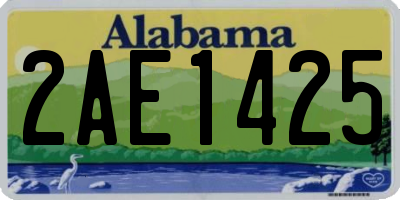 AL license plate 2AE1425