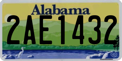 AL license plate 2AE1432