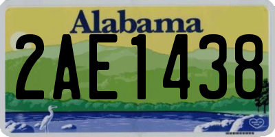 AL license plate 2AE1438