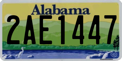 AL license plate 2AE1447