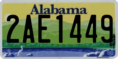 AL license plate 2AE1449
