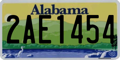 AL license plate 2AE1454