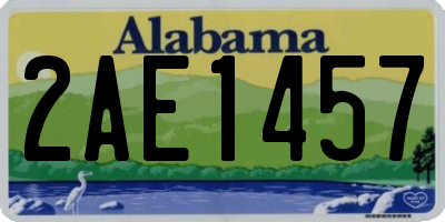 AL license plate 2AE1457