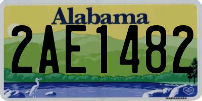 AL license plate 2AE1482