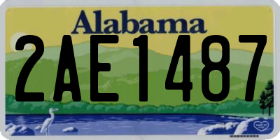 AL license plate 2AE1487