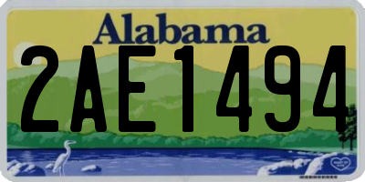 AL license plate 2AE1494