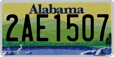 AL license plate 2AE1507