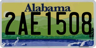 AL license plate 2AE1508