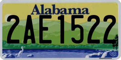AL license plate 2AE1522