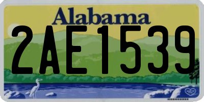 AL license plate 2AE1539