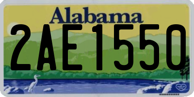 AL license plate 2AE1550