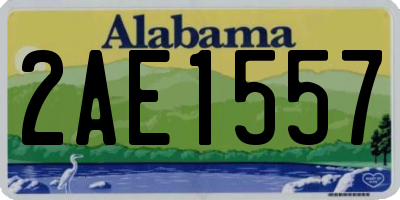 AL license plate 2AE1557