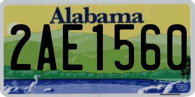 AL license plate 2AE1560