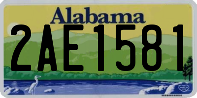 AL license plate 2AE1581