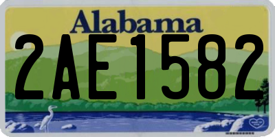 AL license plate 2AE1582