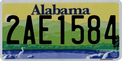 AL license plate 2AE1584