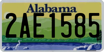 AL license plate 2AE1585
