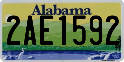 AL license plate 2AE1592