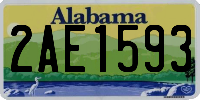 AL license plate 2AE1593