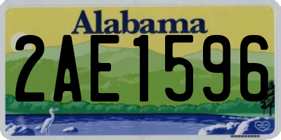 AL license plate 2AE1596