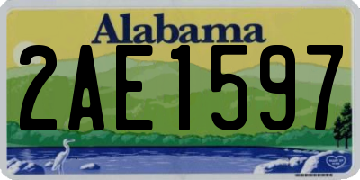 AL license plate 2AE1597