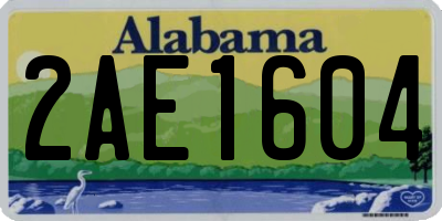 AL license plate 2AE1604