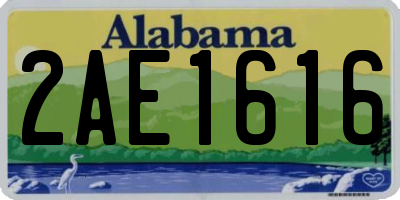 AL license plate 2AE1616