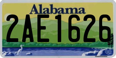 AL license plate 2AE1626