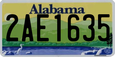 AL license plate 2AE1635