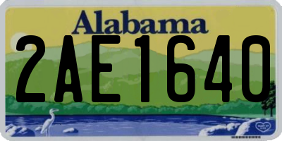 AL license plate 2AE1640