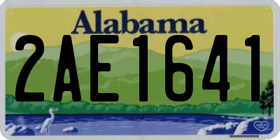 AL license plate 2AE1641