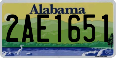 AL license plate 2AE1651
