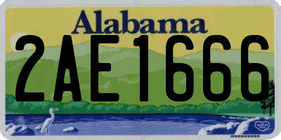 AL license plate 2AE1666