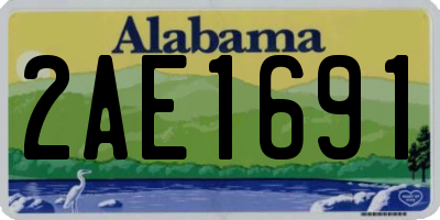 AL license plate 2AE1691