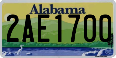 AL license plate 2AE1700