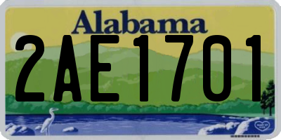 AL license plate 2AE1701