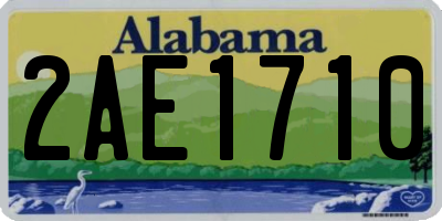 AL license plate 2AE1710