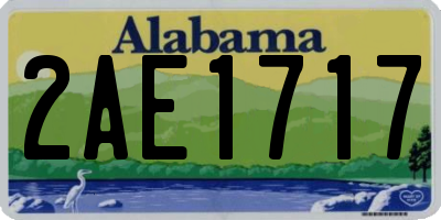 AL license plate 2AE1717