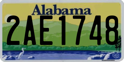 AL license plate 2AE1748