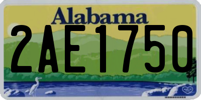 AL license plate 2AE1750
