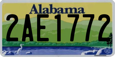 AL license plate 2AE1772