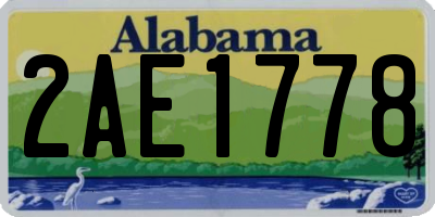 AL license plate 2AE1778