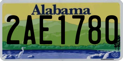 AL license plate 2AE1780