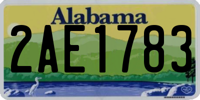 AL license plate 2AE1783