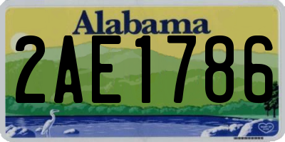 AL license plate 2AE1786